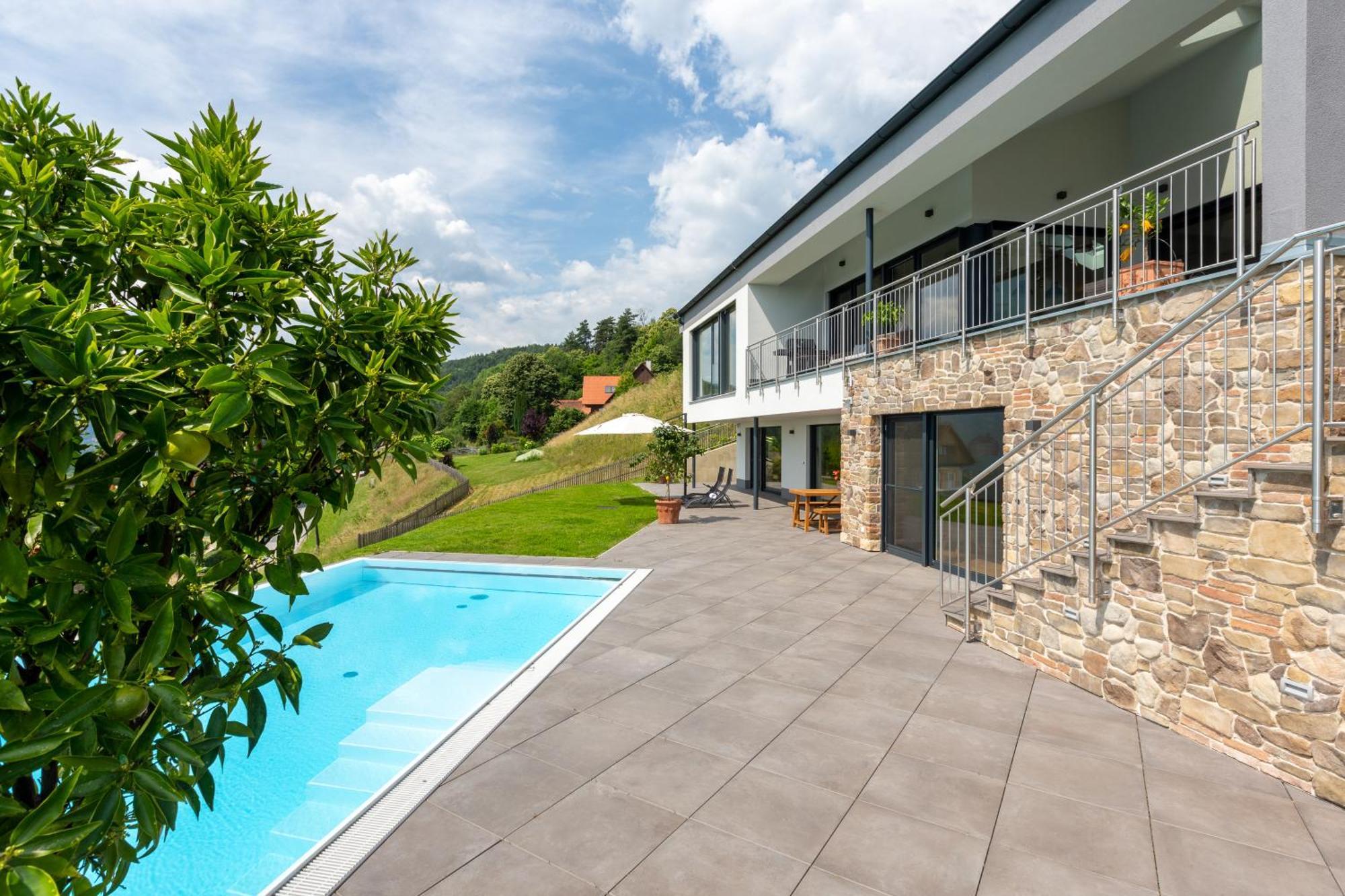 Greim15 --- Ganzes Ferienhaus Mit Fernsicht, Pool, Wellness Deutschlandsberg Exterior photo